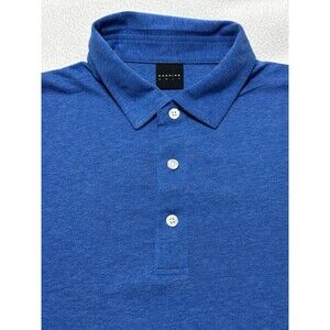 Dunning Polo Golf Shirt Mens Large Short Sleeve Preppy Golfing DN801112 Blue